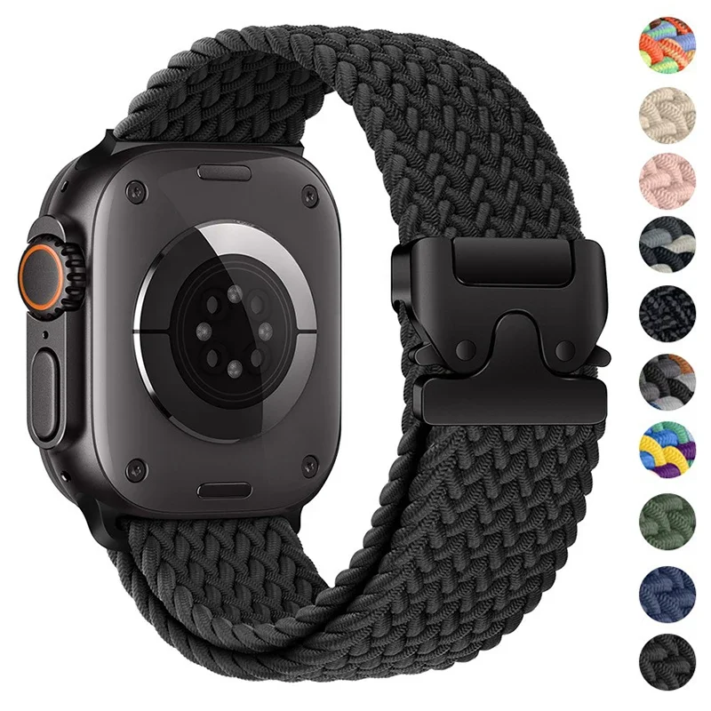 Parachute Straps for Apple Watch 10 11 Band 46/42mm 45mm Ultra 49mm 44mm 41mm Braided Bracelet Correa iWatch Series 9 8 SE 5 6 7