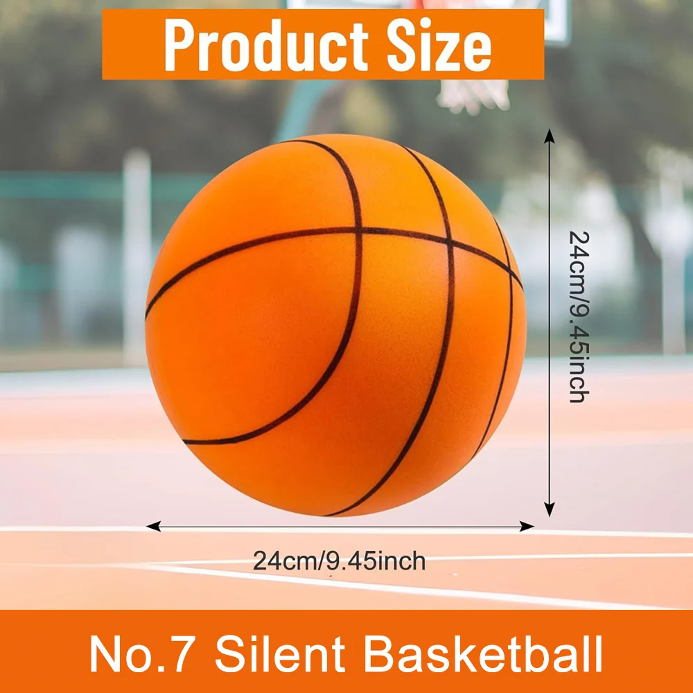 Silent Dribbling Basketball Indoor Foam Ball Size 3/5/7 High Bounce Noiseless Non-deforming For Indoor Training Basketball