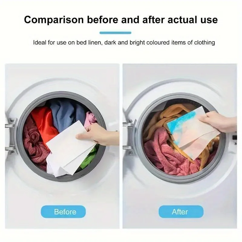 50Color Dye-Resistant Cloth for Laundry,No Chemical Composition,Mixed Laundry Anti-Penetration and Fade Protection,Universal Was