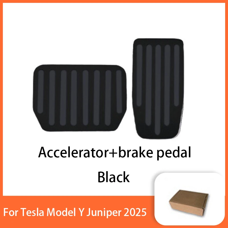 For Tesla Model Y L/Y Juniper 2026 Upgrade Foot Pedal Pads Non-slip Accelerator Brake Rest Performance Aluminum Mats Accessories