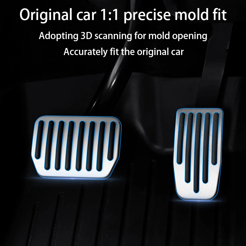 For Tesla Model Y L/Y Juniper 2026 Upgrade Foot Pedal Pads Non-slip Accelerator Brake Rest Performance Aluminum Mats Accessories