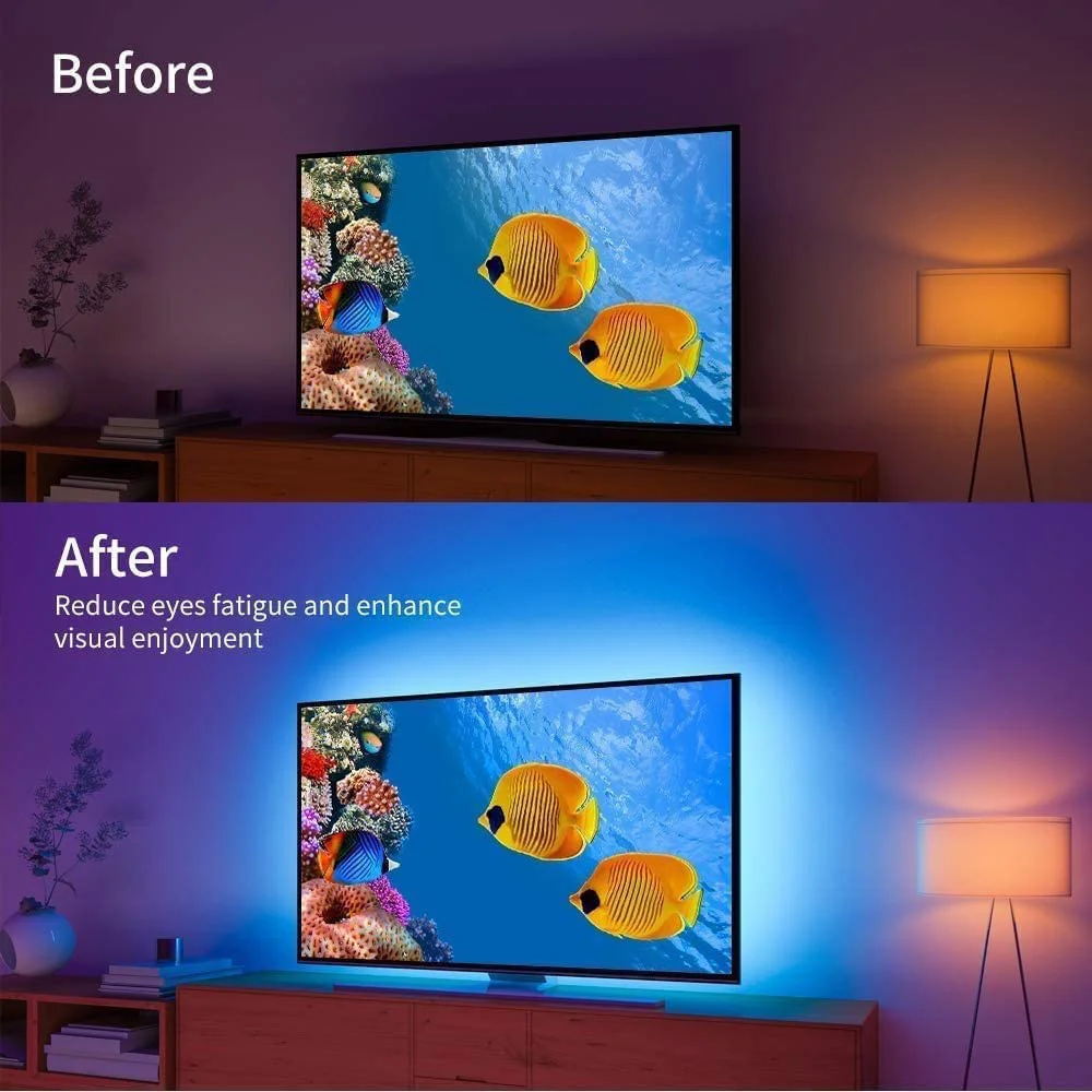 USB 5V LED Lights for TV with APP Control Flexible Ribbon Tape RGB5050 30leds/m TV LED Backlight Room Bedroom Decor Lighting