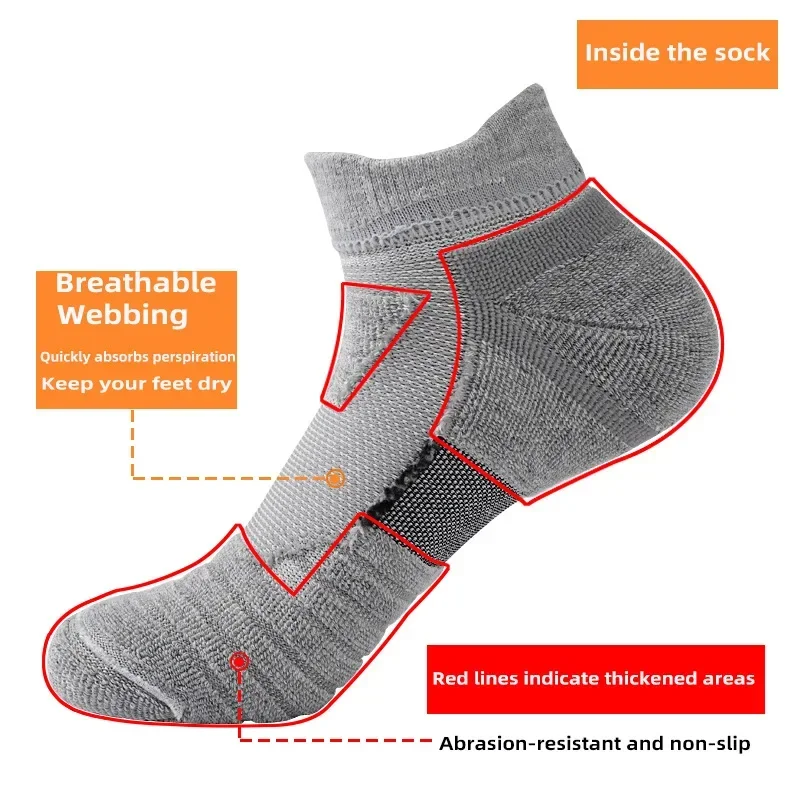 1/3 Pairs Anti-slip Football Socks Men Cotton Sock Short Long Tube Soccer Basketball Sport Socks Breathable Deodorous Sock 39-45