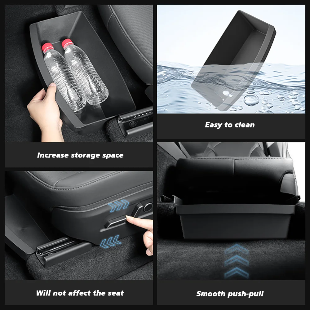 TEKSY For Tesla New Model Y 2025 2026 Launch Juniper Teslajuniper Front Seats Under Seat drawer TPE Storage Box