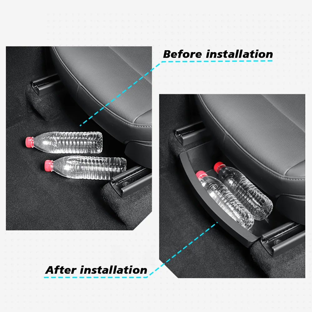 TEKSY For Tesla New Model Y 2025 2026 Launch Juniper Teslajuniper Front Seats Under Seat drawer TPE Storage Box