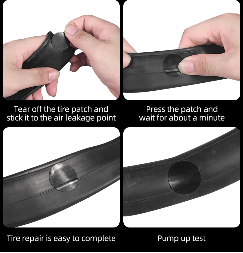 ROCKBROS Glue-free Repair Tool Bicycle Tire Repair Kit Tire Patch Mountain Road Tire Inner Tube Repair Box