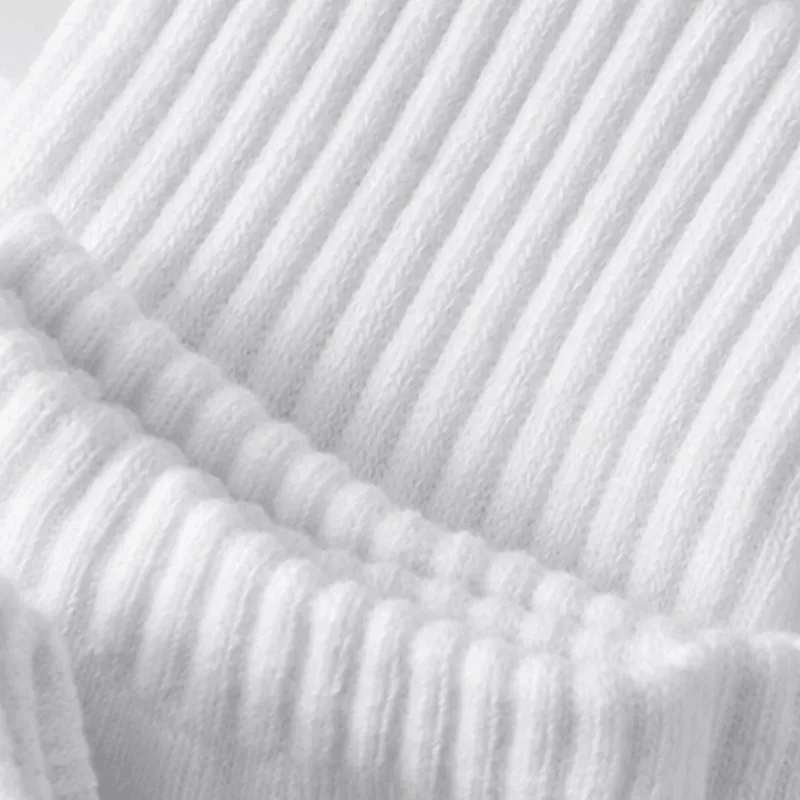 5/10/20 Pairs Neutral Solid Color Round Neck Socks Spring Summer Sweat Absorbing Breathable Comfortable All-season Sports Socks