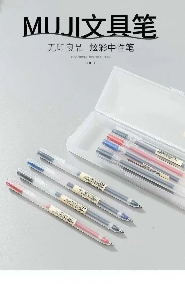 6/8Pcs/Set MUJIs Gel Pen Black/Red/Blue 0.38/0.5mm Ink Japan Color Pen Office School Ballpoint Pen Japanese Kawaii Stationery