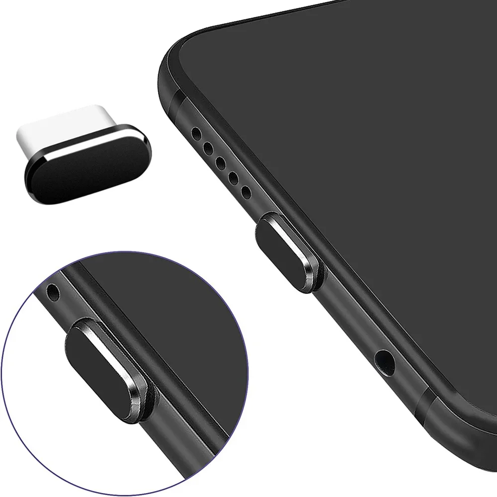 4Pcs USB C Dust Plug With Cleaning Brush Anti Dust USB-C Plug Cover Charging Port Cover Caps For Samsung Xiaomi All Type C Phone