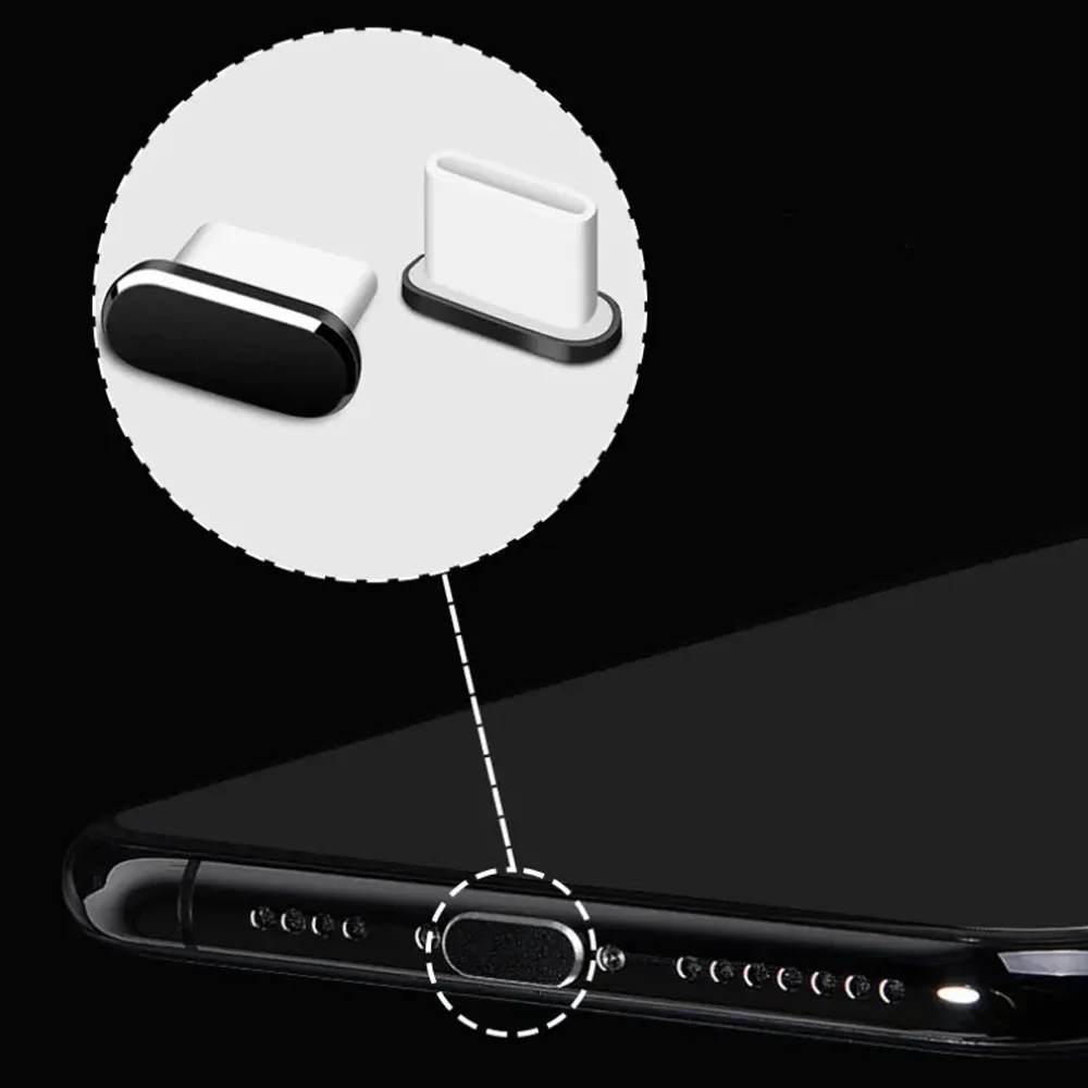 4Pcs USB C Dust Plug With Cleaning Brush Anti Dust USB-C Plug Cover Charging Port Cover Caps For Samsung Xiaomi All Type C Phone