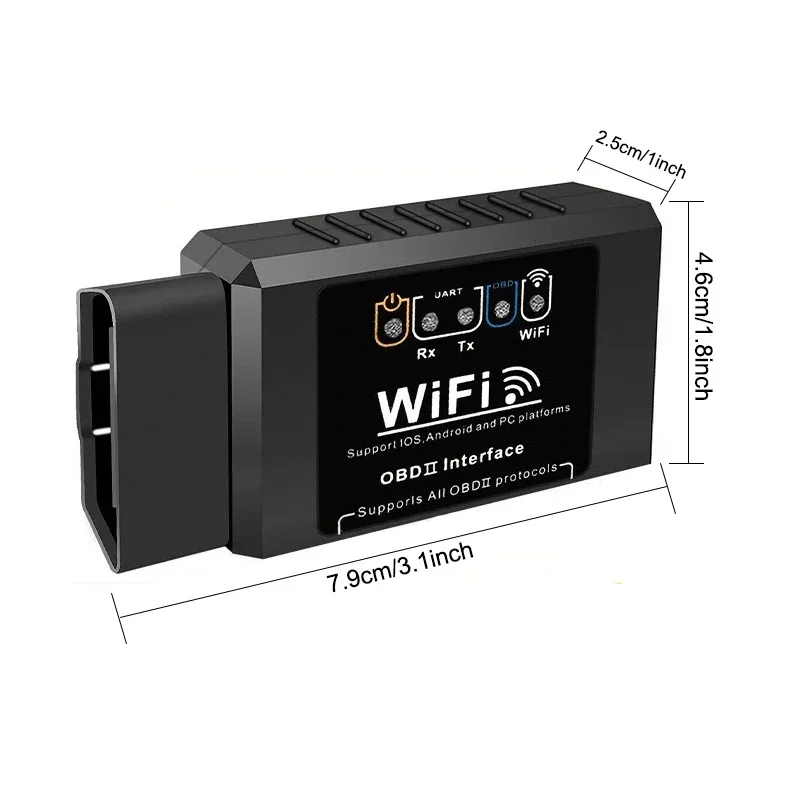 Popular ELM327 WiFi OBD2 Code Reader Scanner V1.5 Car Diagnostic Tools Car Fault Detector For Android/IOS/PC