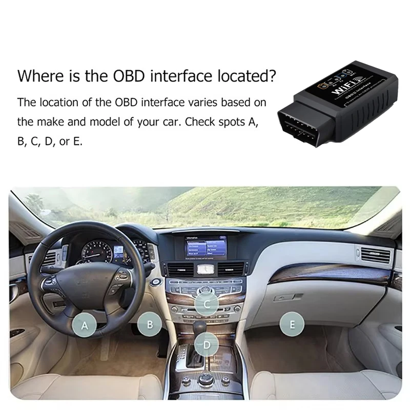 Popular ELM327 WiFi OBD2 Code Reader Scanner V1.5 Car Diagnostic Tools Car Fault Detector For Android/IOS/PC