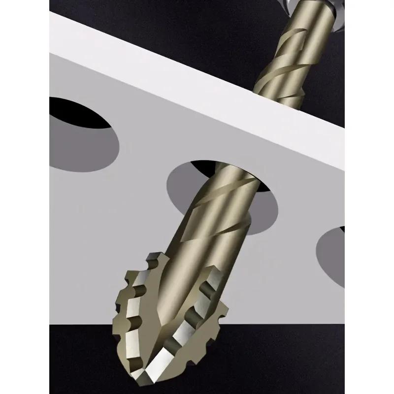 7pcs Carbide Four-Blade Serrated Drill Bit Set for Dry Drilling Porcelain Tile Ceramic Glass Marble Concrete Stone Hole Openner