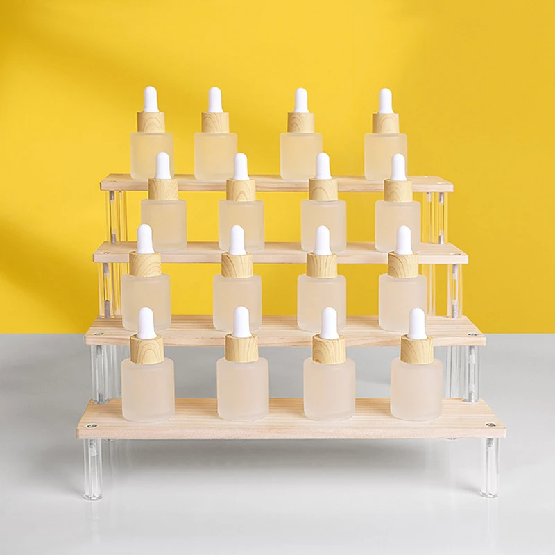 1-4 Tier Acrylic Display Stand Durable Display Rack For Cupcake Perfume Doll Transparent Trapezoidal Blind Box Storage Shelf