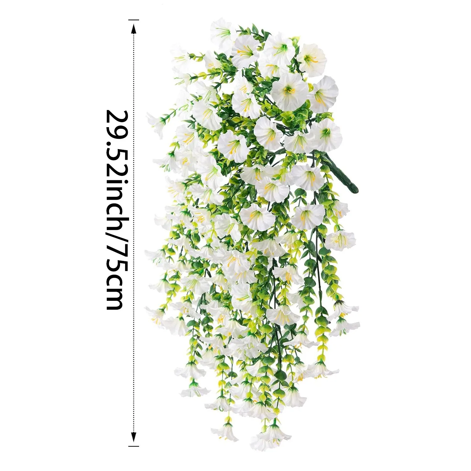 1Pcs Artificial Flowers 75CM Hanging Fake Plant for Home Decor Garden Wedding Decoration Flower Basket Garland Wall Accessories