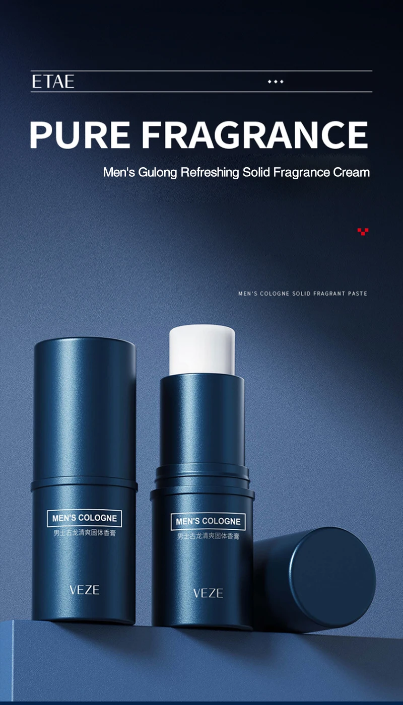 Fanzhen Men's Solid Cologne - Light and Fresh Scent, All-Over Use, Portable Stick for On-the-Go Convenience