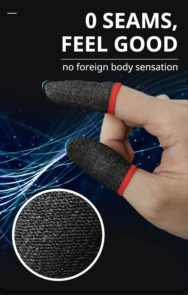 20/40pcs Gaming Finger Cover Game Controller Suitable For PUBG LOL Anti Sweat Scratch Touch Screen Game Finger Thumb Cover Glove