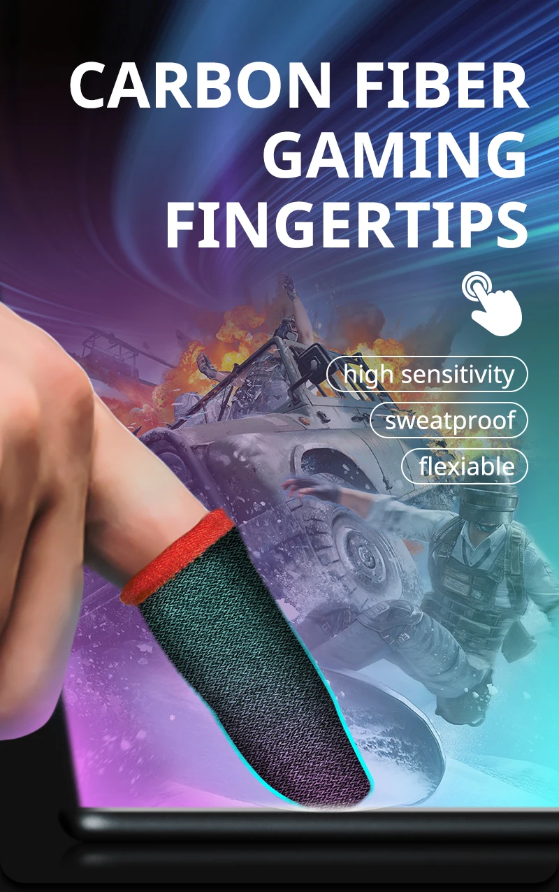 20/40pcs Gaming Finger Cover Game Controller Suitable For PUBG LOL Anti Sweat Scratch Touch Screen Game Finger Thumb Cover Glove
