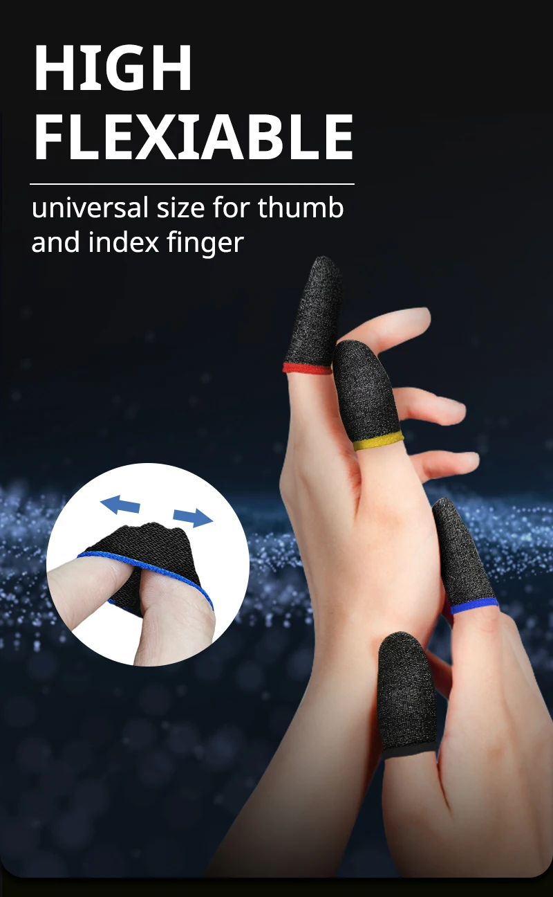 20/40pcs Gaming Finger Cover Game Controller Suitable For PUBG LOL Anti Sweat Scratch Touch Screen Game Finger Thumb Cover Glove
