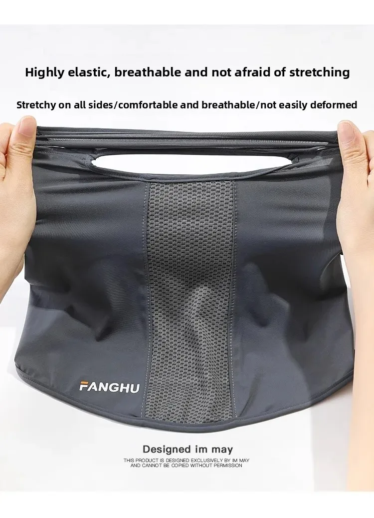 Facial Gini Summer Sports Ear Cord Scarves Mask Neck Protection Anti-UV Ice Silk Sunscreen Mask Face Veil with Eyeglass Hole