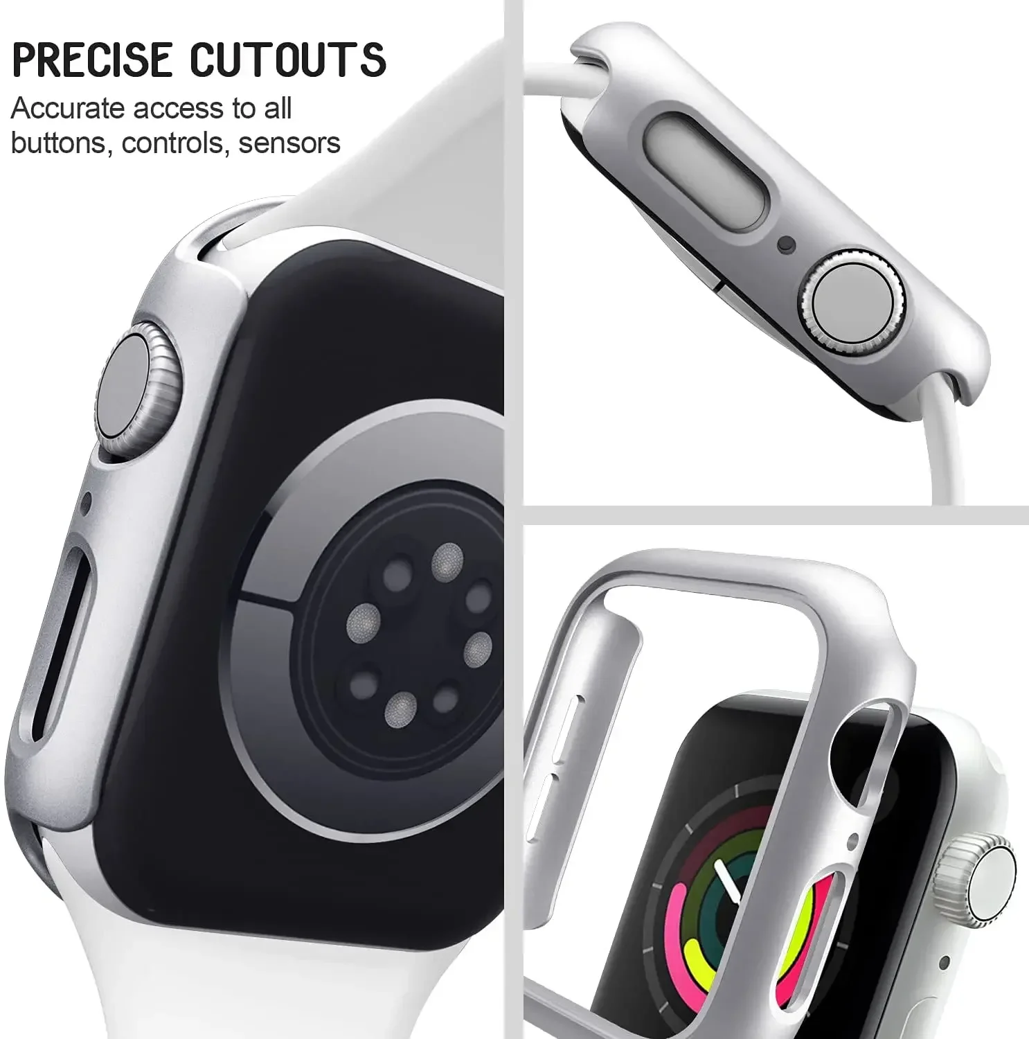 Cover for Apple Watch Case 45mm 41mm 44mm 40mm 42mm 38mm 46 49 mm Accessories PC Protector bumper iWatch Series 8 7 SE 6 5 4 3 9