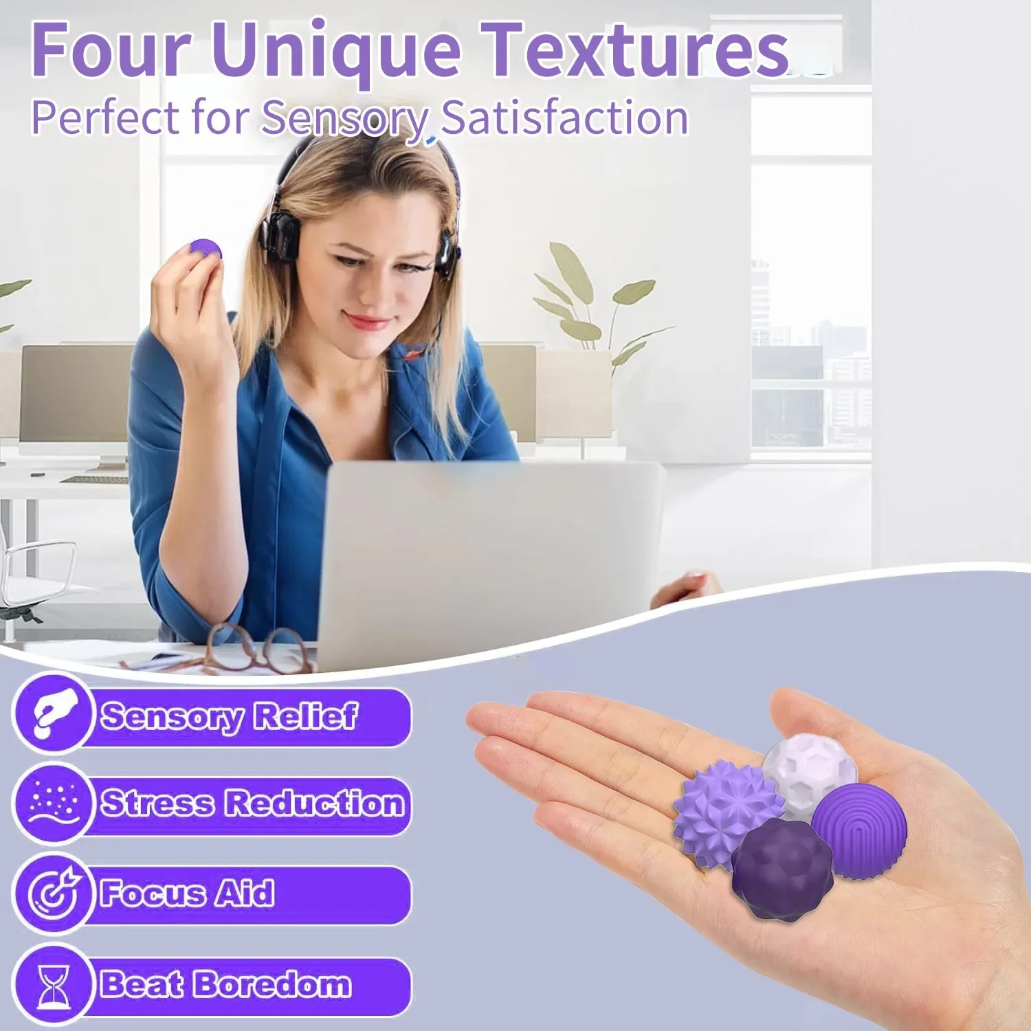 Silicone Magnetic Sensory Balls Fidget Toy Worry Balls Autism Calming Fidgeting Toy Anxiety Relief Stress Sensory Toy