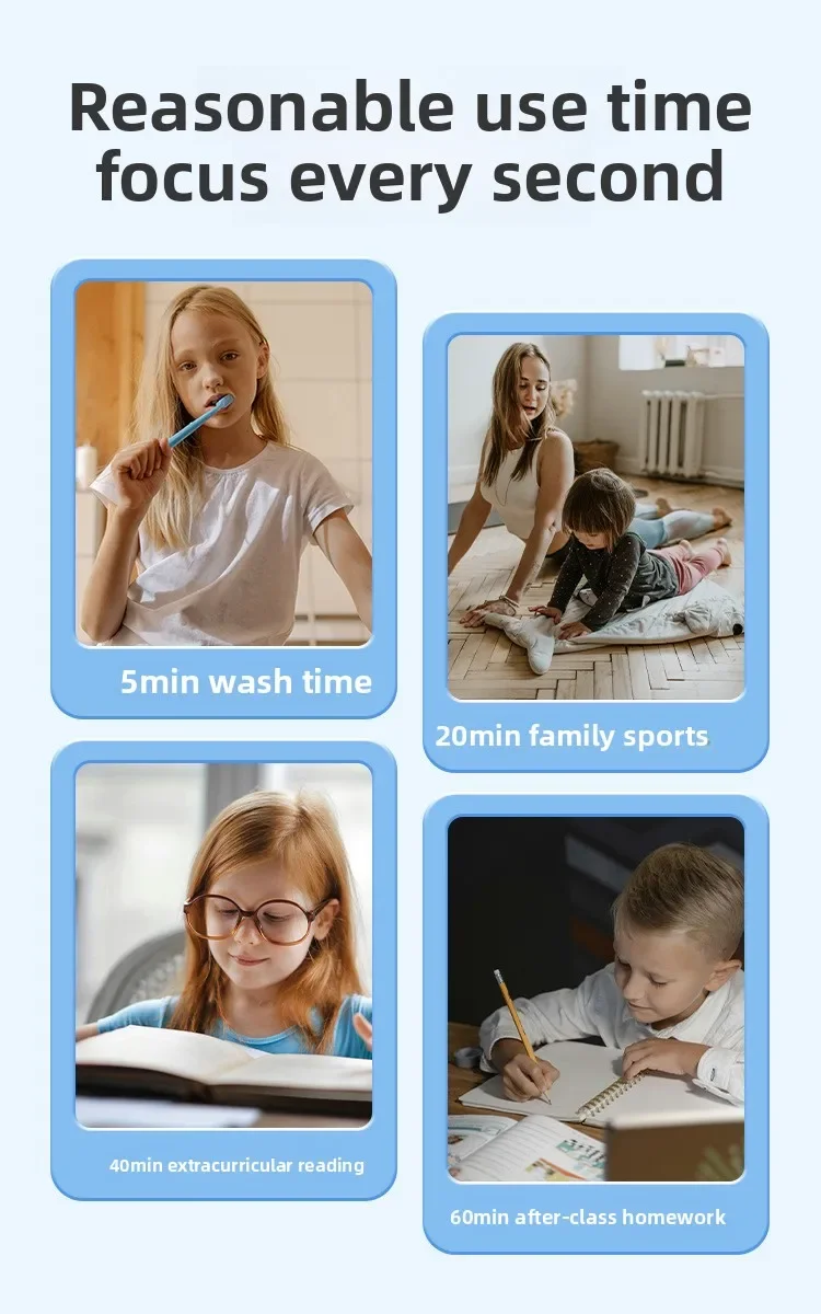 Visual Timer With Night Light School Minuteur 60-Minute Countdown Timer for Kids and Adults Pomodoro Stopwatch Clock