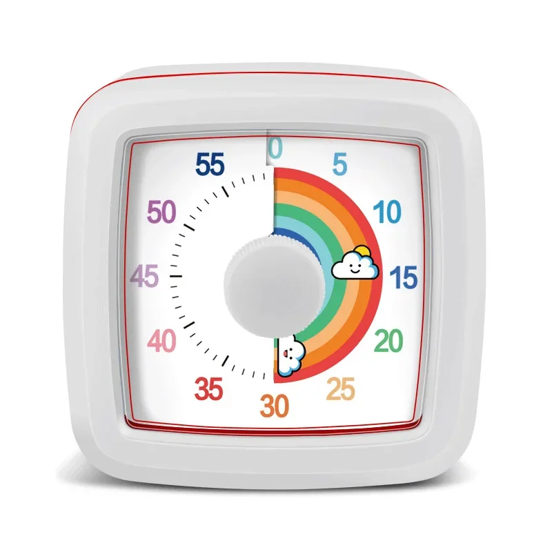 Visual Timer With Night Light School Minuteur 60-Minute Countdown Timer for Kids and Adults Pomodoro Stopwatch Clock