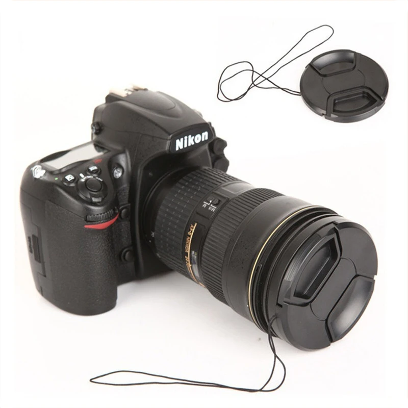 Camera Lens Cap High-quality 40.5mm 49mm 52mm 55mm 58mm 62mm 67mm 72mm 77mm 82mm Snap on Front Lens Cap for Camera