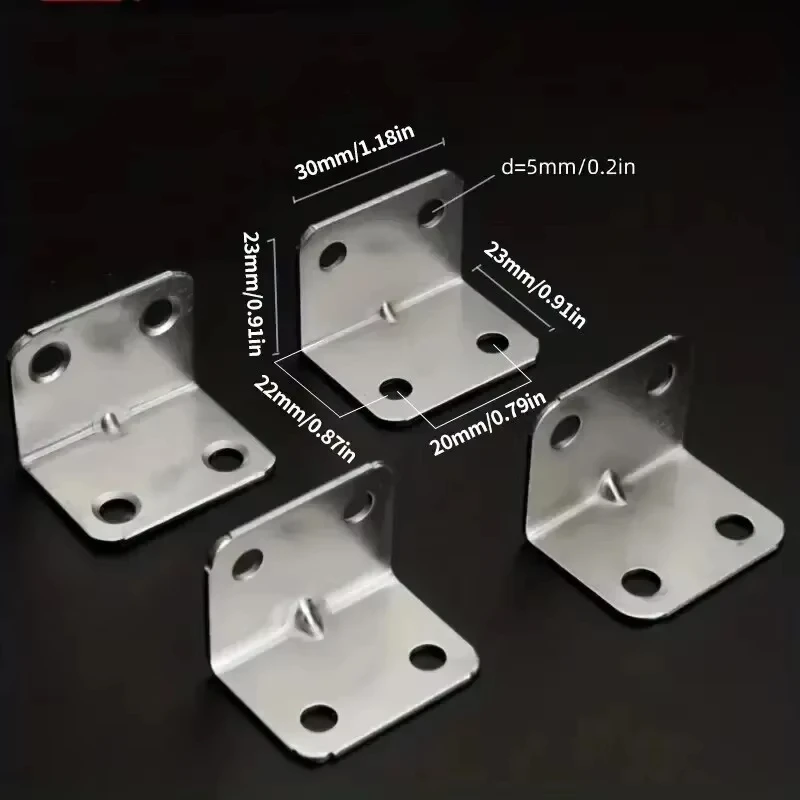 20pcs Angle Iron Board Table, Chair, Cabinet, Wardrobe, Fixed Connector, 90-degree Angle Iron Plate Bracket