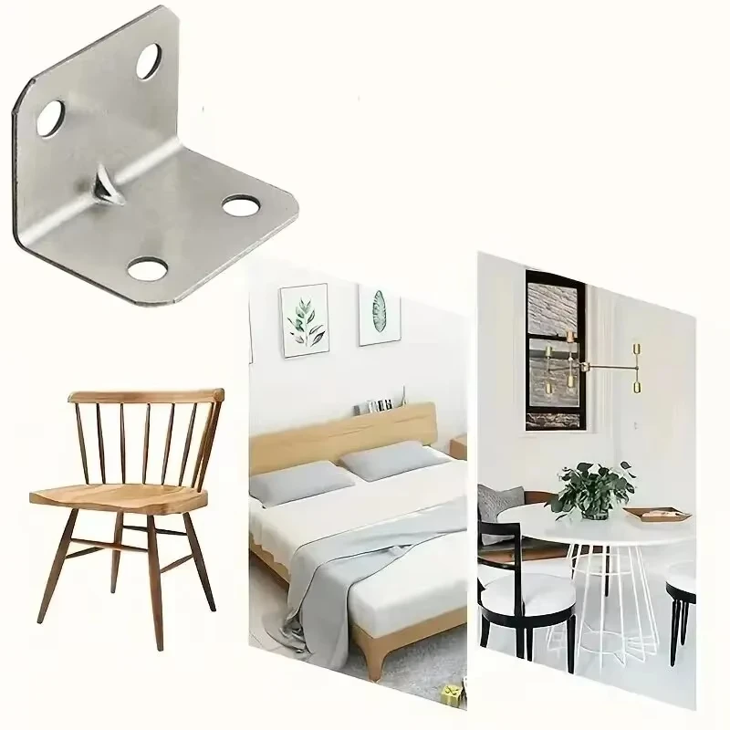 20pcs Angle Iron Board Table, Chair, Cabinet, Wardrobe, Fixed Connector, 90-degree Angle Iron Plate Bracket