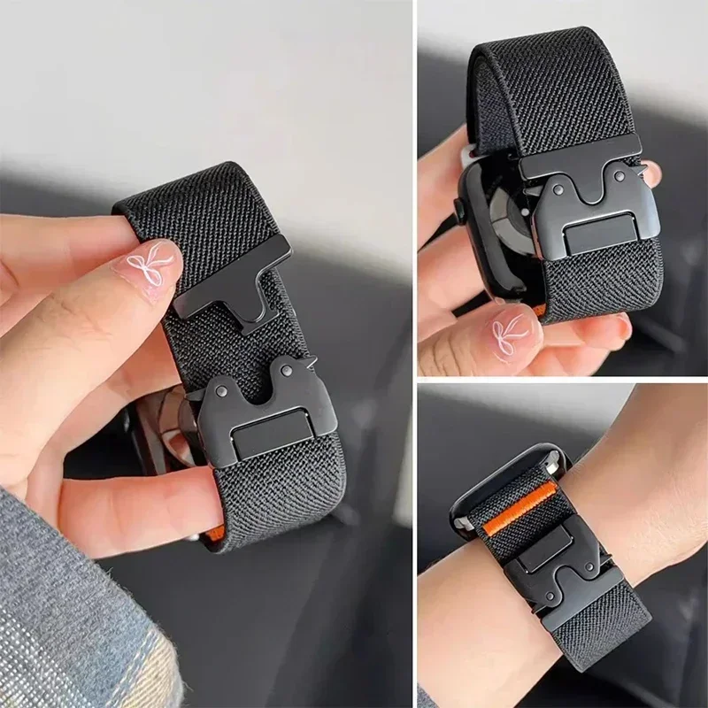 Parachute Straps For Apple Watch Ultra 2 Band 49mm 45mm 46mm 44mm 42mm 40mm 41mm Correa Bracelet IWatch Series 10 9 8 7 6 3 SE