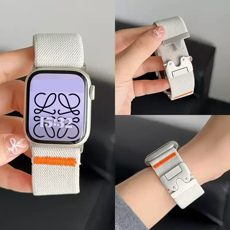 Parachute Straps For Apple Watch Ultra 2 Band 49mm 45mm 46mm 44mm 42mm 40mm 41mm Correa Bracelet IWatch Series 10 9 8 7 6 3 SE