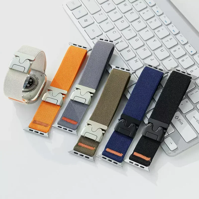 Parachute Straps For Apple Watch Ultra 2 Band 49mm 45mm 46mm 44mm 42mm 40mm 41mm Correa Bracelet IWatch Series 10 9 8 7 6 3 SE