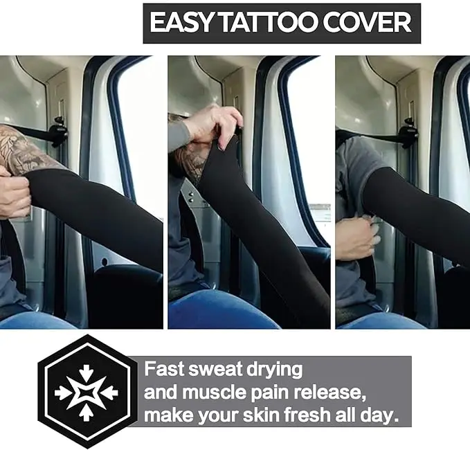 Sunscreen Ice Sleeves for Men, Ice Silk Gloves for Summer, Thin Design, UV Protection, Driving and Cycling, Outdoor Arm Covers
