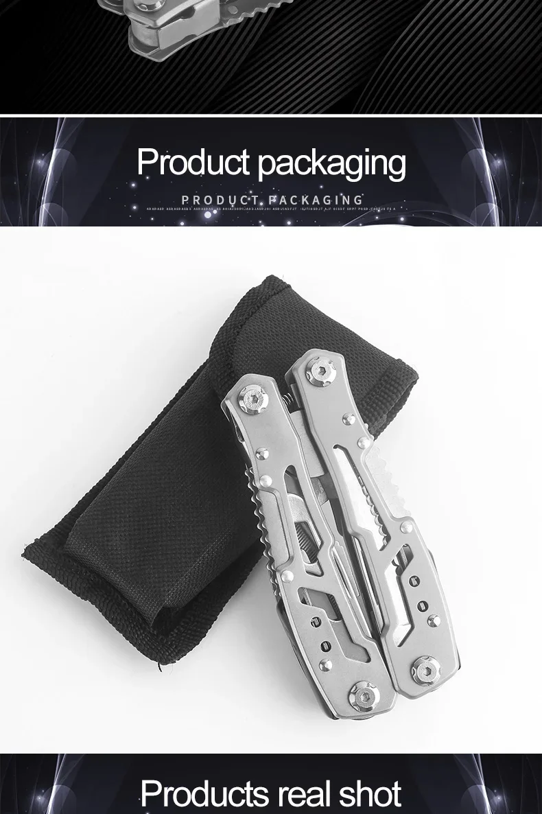 Multi-tool Pliers Outdoor Combination Knife Pliers Stainless Steel Folding Portable Multi-purpose Camping Survival Pliers Tools