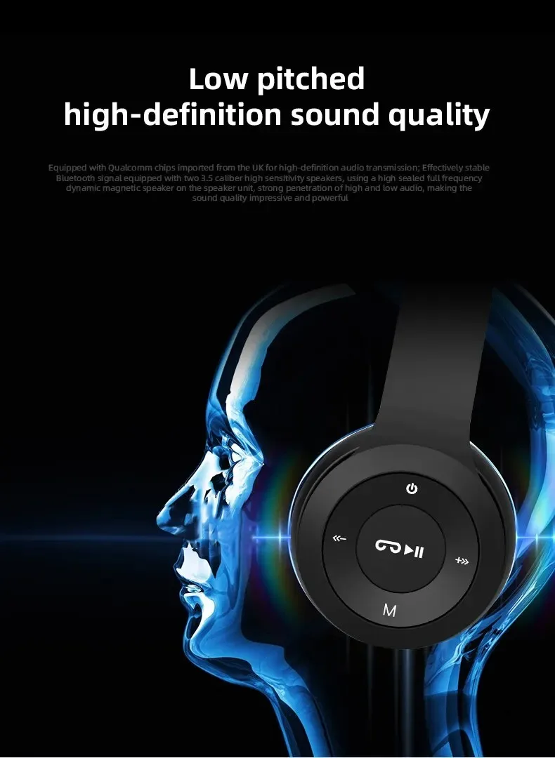 Handsfree Wireless Headphones Noise Canceling Headphone Earphone P47 Headset Bluetooth Head Phone for iPhone Huawei Samsung S22