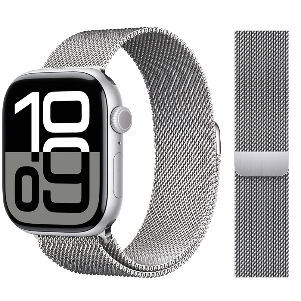 Milanese Loop Strap For Apple Watch Band 46mm 44mm 45mm 40mm 42mm 41mm Correa Bracelet iWatch Series 11 10 9 8 SE 7 6 Ultra 3 2
