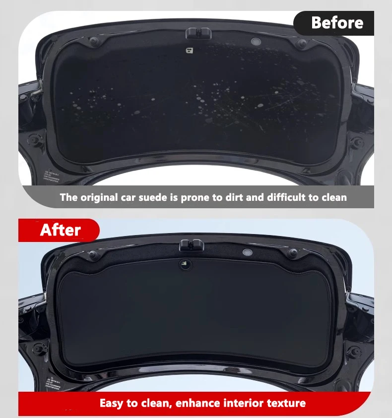 For Tesla Model Y Juniper / Model 3 Highland Trunk Tailgate Guard Pad Leather Trunk Protective Anti-dirty Pad Car Accessories
