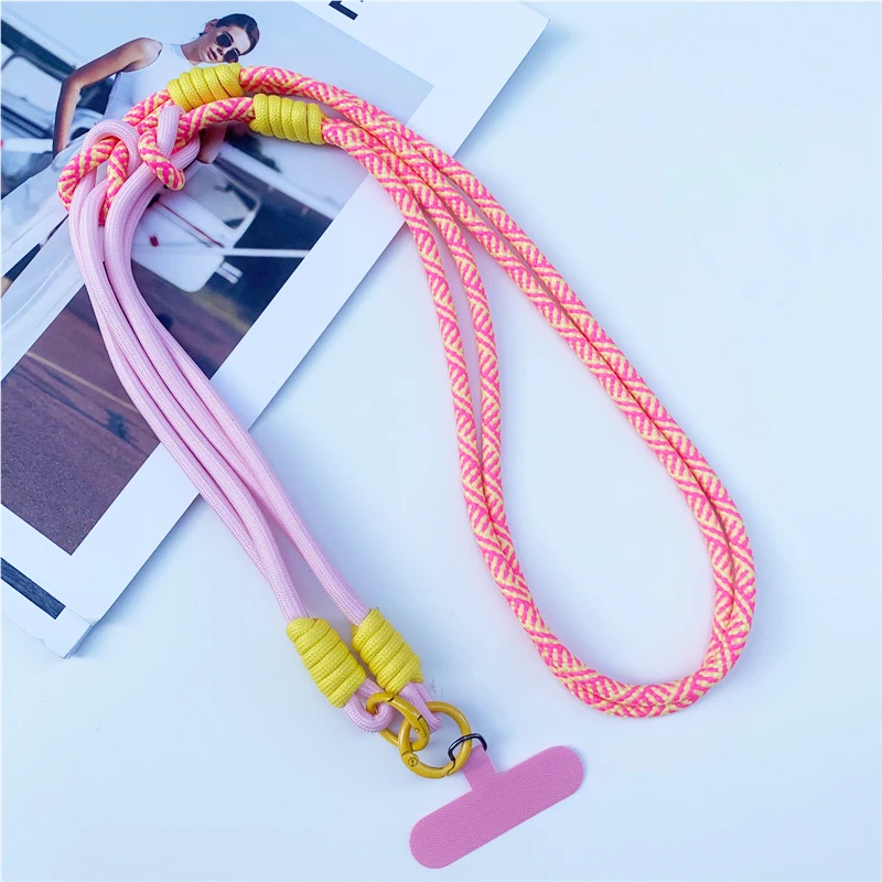 3 in 1 120cm Crossbody Mobile Phone Hanging Rope Neck Lanyard Wrist Strap Removable Phone Lanyard Water Cup Hanging Rope