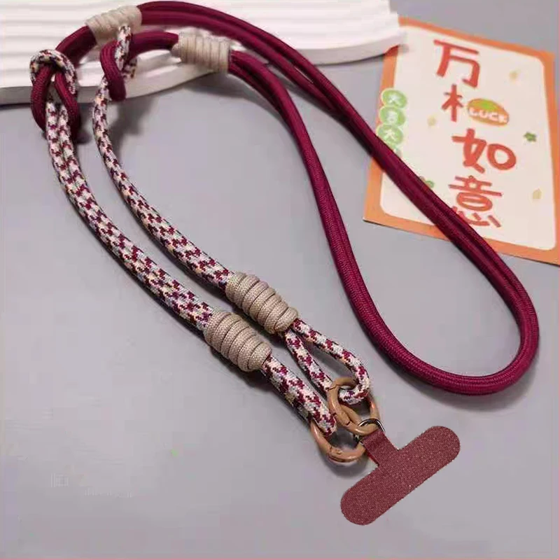 3 in 1 120cm Crossbody Mobile Phone Hanging Rope Neck Lanyard Wrist Strap Removable Phone Lanyard Water Cup Hanging Rope