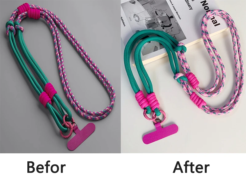 3 in 1 120cm Crossbody Mobile Phone Hanging Rope Neck Lanyard Wrist Strap Removable Phone Lanyard Water Cup Hanging Rope
