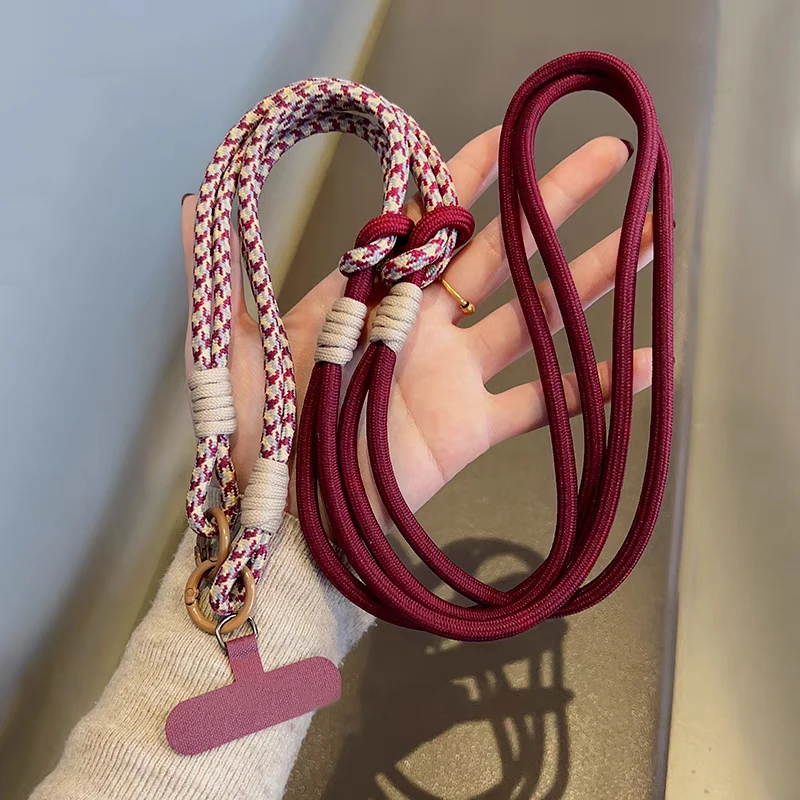 3 in 1 120cm Crossbody Mobile Phone Hanging Rope Neck Lanyard Wrist Strap Removable Phone Lanyard Water Cup Hanging Rope