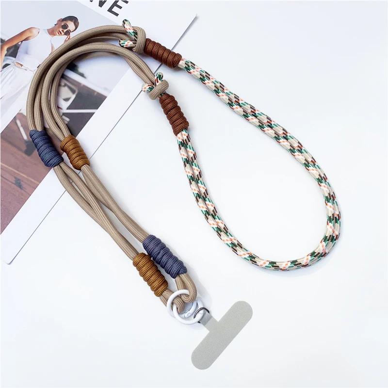 3 in 1 120cm Crossbody Mobile Phone Hanging Rope Neck Lanyard Wrist Strap Removable Phone Lanyard Water Cup Hanging Rope
