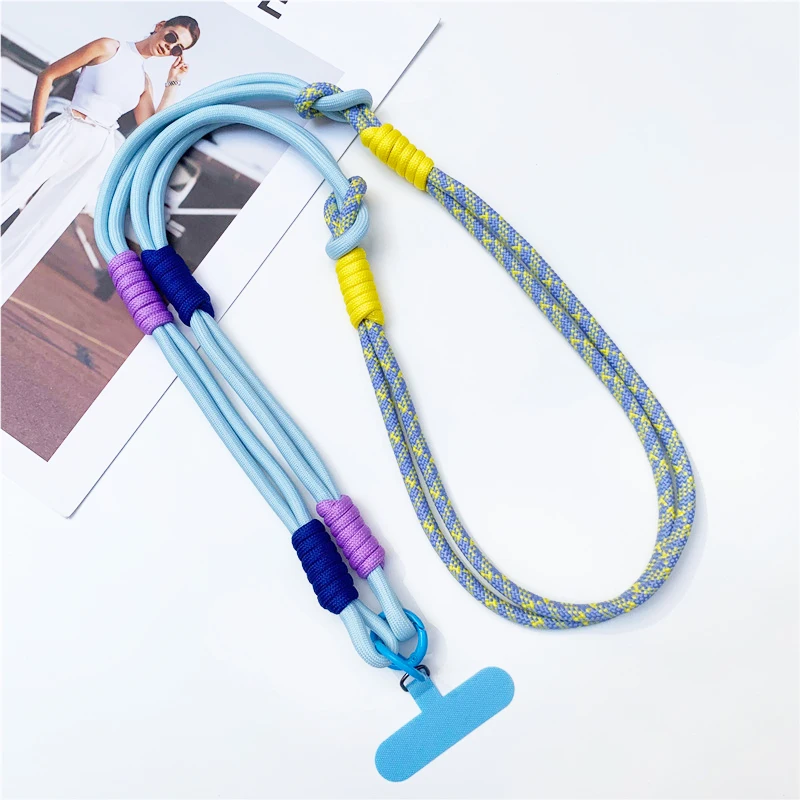 3 in 1 120cm Crossbody Mobile Phone Hanging Rope Neck Lanyard Wrist Strap Removable Phone Lanyard Water Cup Hanging Rope