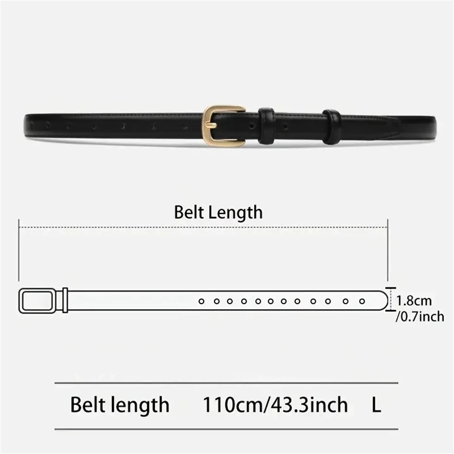 2-pack Casual Fashion Belt with Simple and High-end Feel, Needle Buckle Double Loop Belt Suitable for Daily Wear