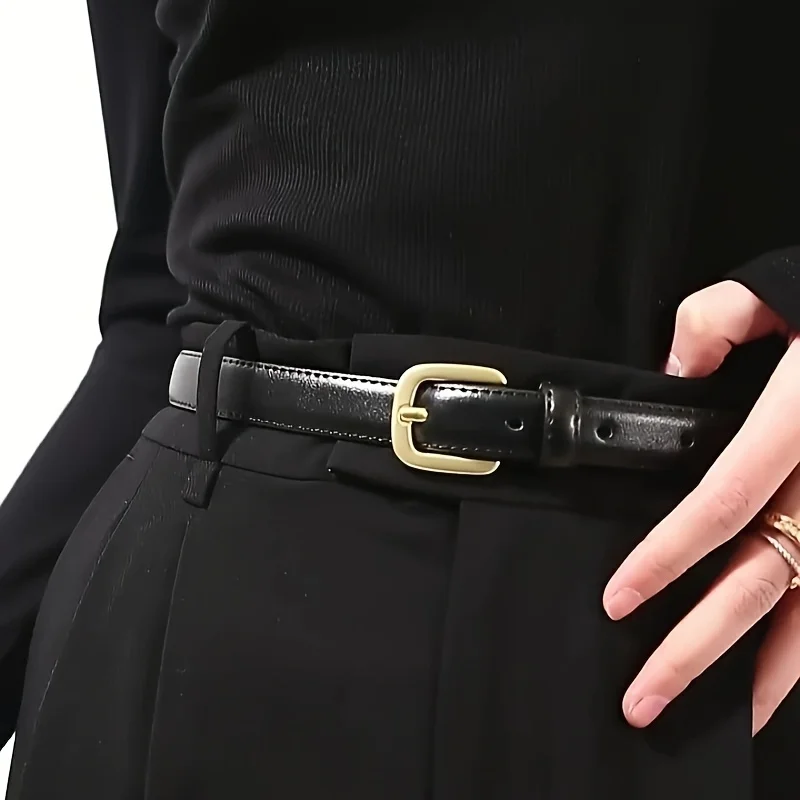 2-pack Casual Fashion Belt with Simple and High-end Feel, Needle Buckle Double Loop Belt Suitable for Daily Wear