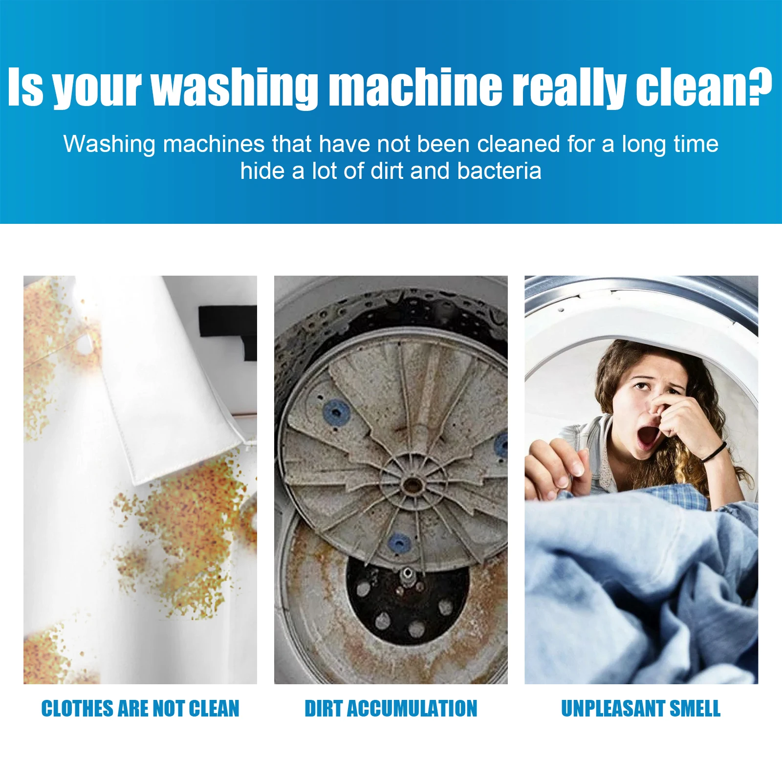 20/40/60PCS Washing Machine Cleaner Tablets Drum Washer Deep Clean Dirt Dissipates Odors Fast Dissolving Long-lasting Fragrance