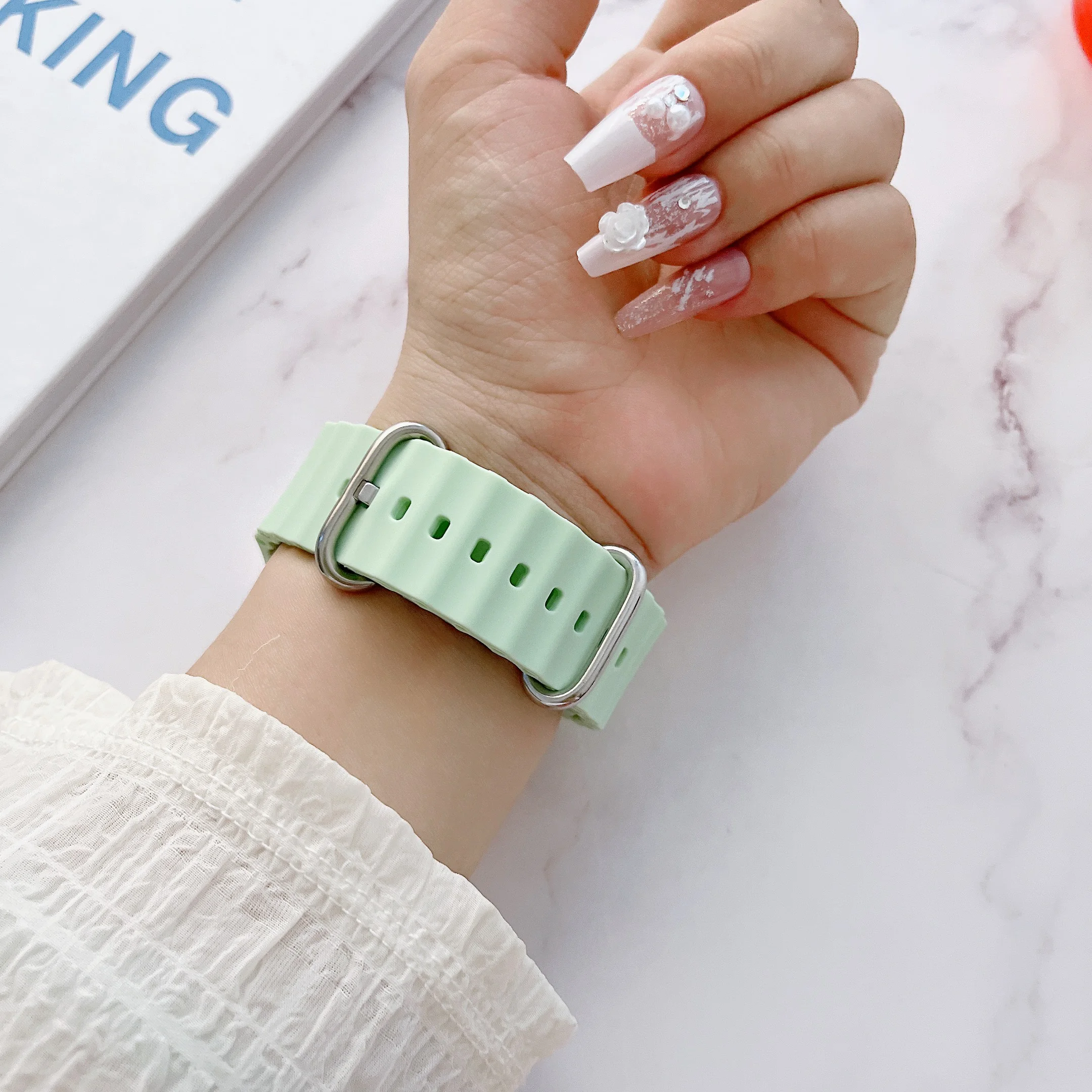 Ocean Strap for Apple Watch Ultra 4 3 2 Band 49mm 46mm 44mm 40mm 45mm 41mm 42mm Correa Bracelet iWatch Series 12 11 10 9 SE 8 7