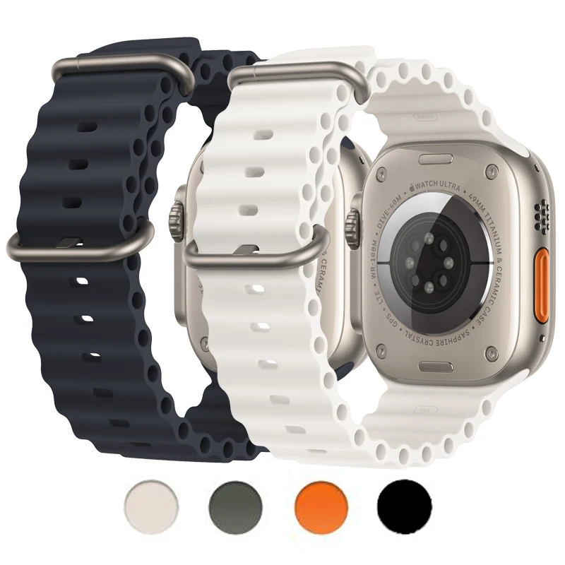 Ocean Strap for Apple Watch Ultra 4 3 2 Band 49mm 46mm 44mm 40mm 45mm 41mm 42mm Correa Bracelet iWatch Series 12 11 10 9 SE 8 7